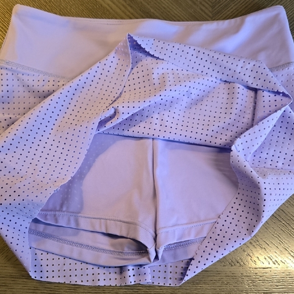 Balera White Perforated Mini Skirt - Picture 2 of 4